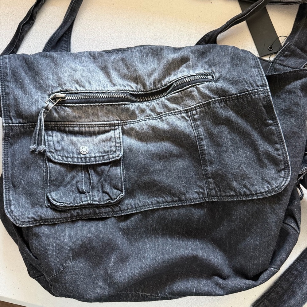 JadedLondonStellar denim messenge shoulder bagwashed black a unisex crossbodybag